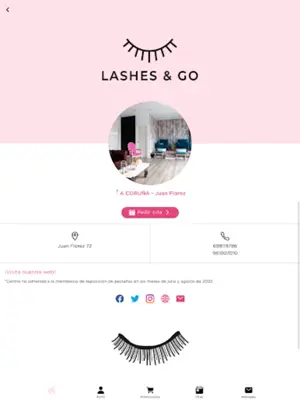 Lashes & Go android App screenshot 1